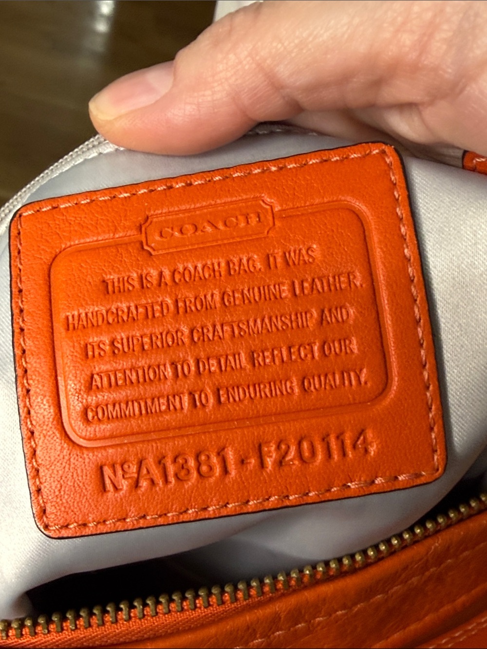 Project Coach Bright Orange Leather Crossbody Bag - Picture 4 of 6